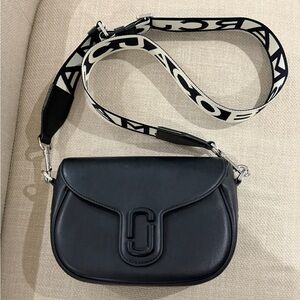 Marc Jacobs Leather Saddle Crossbody Bag Black NWOT